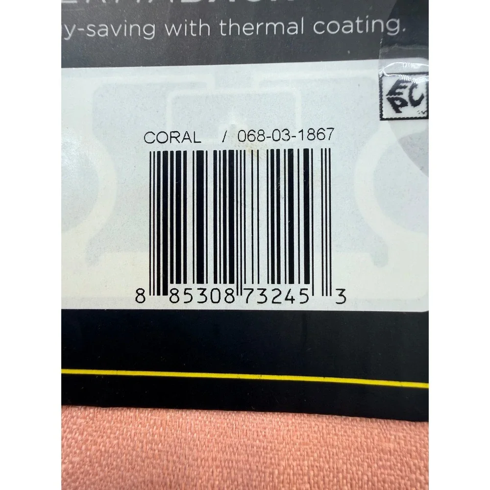 Eclipse Braxton Blackout Curtain Panel 42x84 Coral Thermaback Energy Saving new